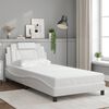vidaXL Bed Frame "Viana" with LED without Mattress White 100x203 cm