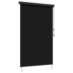 vidaXL Rullgardin Svart 120 x 250 cm Tyg och Aluminium