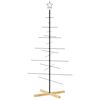 vidaXL Julgran i metall tr&auml;bas svart 150 cm
