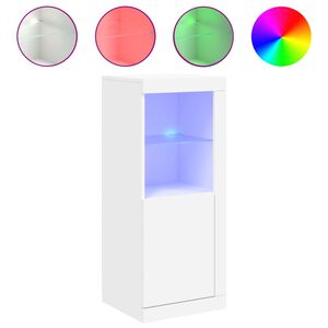 vidaXL Sk&auml;nk med LED-belysning vit 41x37x100 cm