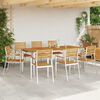 vidaXL Tr&auml;dg&aring;rd Stol 8 pcs Olivenatur Massivt Akaciatr&auml;