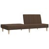 vidaXL Bäddsoffa 2-sits med pall brun tyg