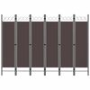vidaXL Rumsavdelare 6 paneler brun 240x180 cm