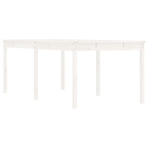vidaXL Tr&auml;dg&aring;rdsbord vit 203,5x100x76 cm massiv furu