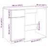 vidaXL Skrivbord artisan ek 100x50x75 cm konstruerat tr&auml;