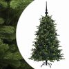 vidaXL Konstgjord julgran med julkulor 150 cm 150 LED-lampor Varmvit