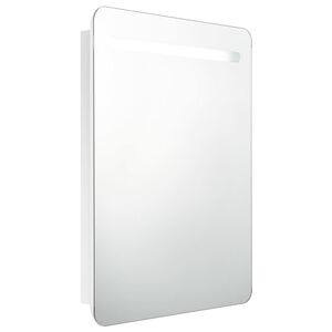 vidaXL Spegelsk&aring;p med LED vit h&ouml;gglans 60x11x80 cm