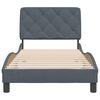 vidaXL Bed Frame without Mattress Dark Grey 90x200 cm Velvet