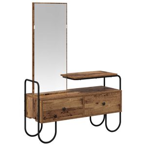 vidaXL Smyckebord Gammalt tr&auml; 100 x 36,5 x 136 cm Konstruerat tr&auml;