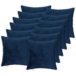 vidaXL Kasta Kudde 12 st HEERLEN M&ouml;rkbl&aring; 50 x 50 cm Flanell