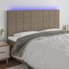 vidaXL S&auml;nggavel LED taupe 160x5x118/128 cm tyg