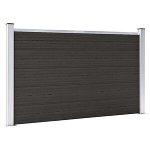 vidaXL Staketpanel WPC 180x105 cm svart