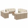 vidaXL Soffgrupp f&ouml;r tr&auml;dg&aring;rden med dynor 13 delar beige konstrotting
