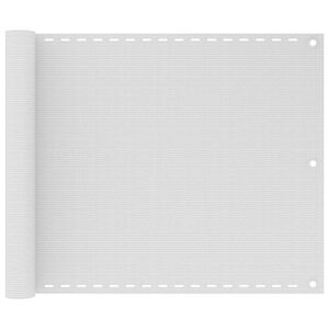 vidaXL Balkongsk&auml;rm vit 75x300 cm HDPE