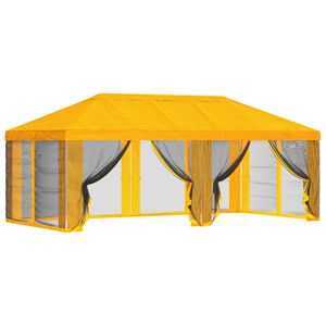 vidaXL Gazebo-tak med sidov&auml;ggar 6 x 3 m Gul Polyester 190