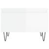 vidaXL Soffbord 2 st vit h&ouml;gglans 50x46x35 cm konstruerat tr&auml;