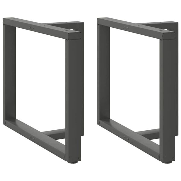 vidaXL Matbordsben T-formade 2 st antracit 100x35x(72-73) cm stål