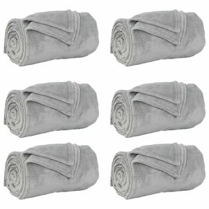vidaXL Filtar 6 st Gr&aring; 270 x 240 cm 10,11 kg Fleece