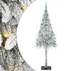 vidaXL Julgran med 300 LED-lampor med stativ Vit 210 cm PE och St&aring;l