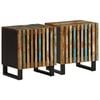 vidaXL S&auml;ngbord 2 st 40x34x46 cm massivt &aring;tervunnet tr&auml;
