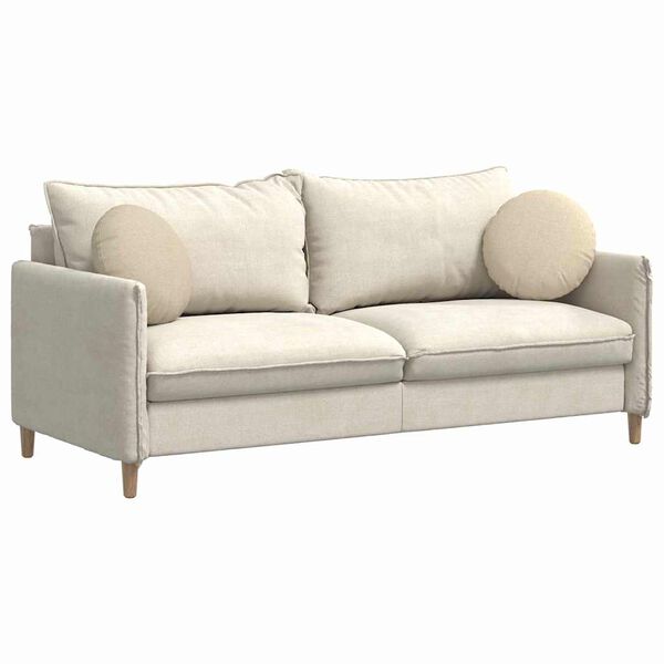 vidaXL Sittkuddar 2 pcs Kräm Ø40 x 13 cm tyg