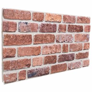 vidaXL V&auml;ggpaneler 10 st 100 x 50 cm R&ouml;d EPS Skum