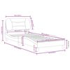 vidaXL Bed Frame with LED without Mattress "Hvar" Black and White 80x200 cm