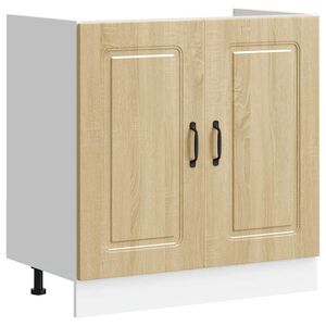 vidaXL Diskb&auml;nk undersk&aring;p sonoma-ek 80x46x81,5 cm konstruerat tr&auml;