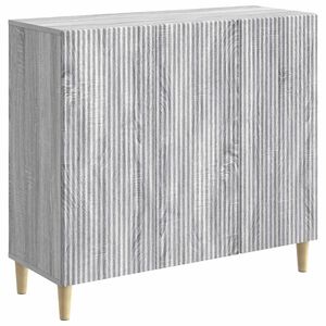 vidaXL Sideboard Gr&aring; sonoma-ek 89 x 34,5 x 80 cm Konstruerat tr&auml;