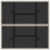 vidaXL Trädgårdsbord med glasskiva ljusgrå 80x80x75 cm konstrotting