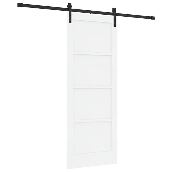 vidaXL Skjutd&ouml;rr Vit 78 x 202 cm Massiv furu