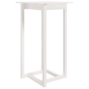 vidaXL Barbord vit 60x60x110 cm massiv furu