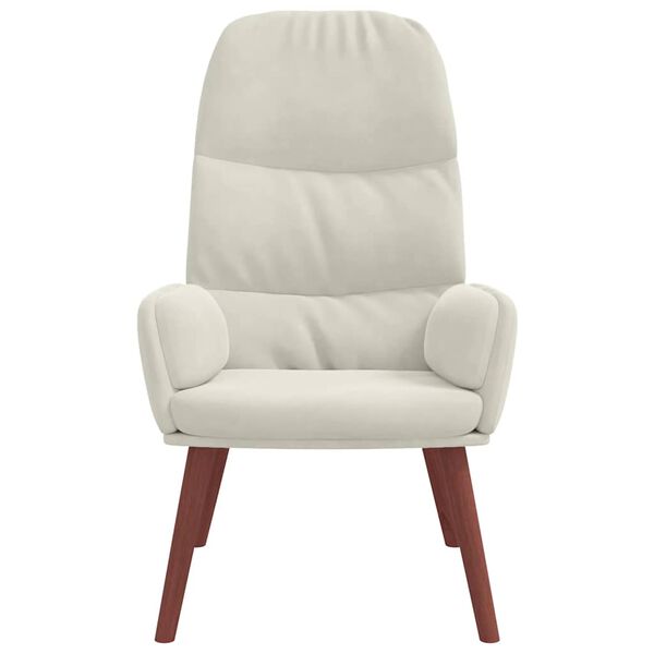 vidaXL Vilstol gräddvit sammet