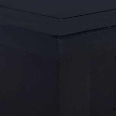 vidaXL Soffbord ljus svart 68x68x30 cm massiv mahogny