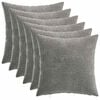 vidaXL Kudd&ouml;verdrag 6 pcs HEERLEN M&ouml;rkgr&aring; 35 x 35 cm Chenilletyg