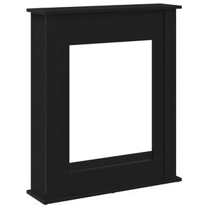 vidaXL &Ouml;ppen spis infattning svart ek 75x20x87,5 cm konstruerat tr&auml;