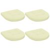 vidaXL 4-delade Sittdynor 4 st 100% Polyester Gr&auml;ddvit 45 x 45 x 5 cm