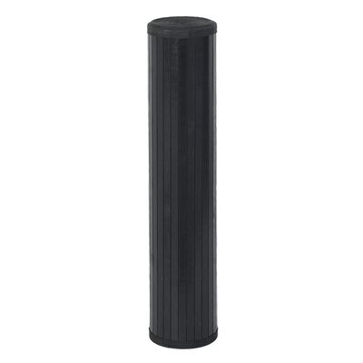 vidaXL Matta fyrkantig svart 100x100 cm bambu