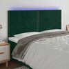 vidaXL S&auml;nggavel LED m&ouml;rkgr&ouml;n 160x5x118/128 cm sammet