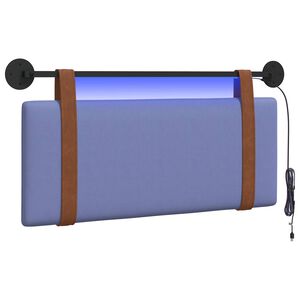 vidaXL H&auml;ngande s&auml;nggavel Med LED-lampa Jeansbl&aring; Antik PU