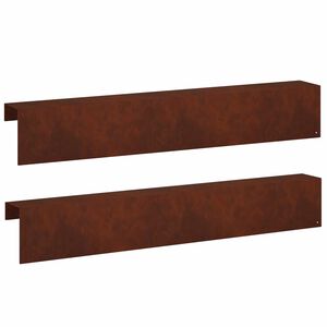 vidaXL Topprofil f&ouml;r rabattkant 2 st 100 x 10 x 15 cm