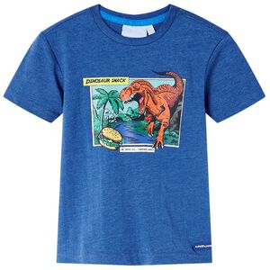 T-shirt f&ouml;r barn m&ouml;rkbl&aring; melange 116