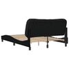 vidaXL Bed Frame without Mattress "Hvar" Black 140x200 cm Fabric