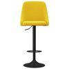 vidaXL Barstolar 2 st senapsgul sammet