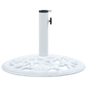 vidaXL Parasollfot vit 12 kg 48 cm gjutj&auml;rn