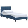 vidaXL Bed Frame without Mattress "Hanko" Blue 90x200 cm Fabric