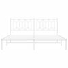 vidaXL Sängram med huvudgavel metall vit 183x213 cm