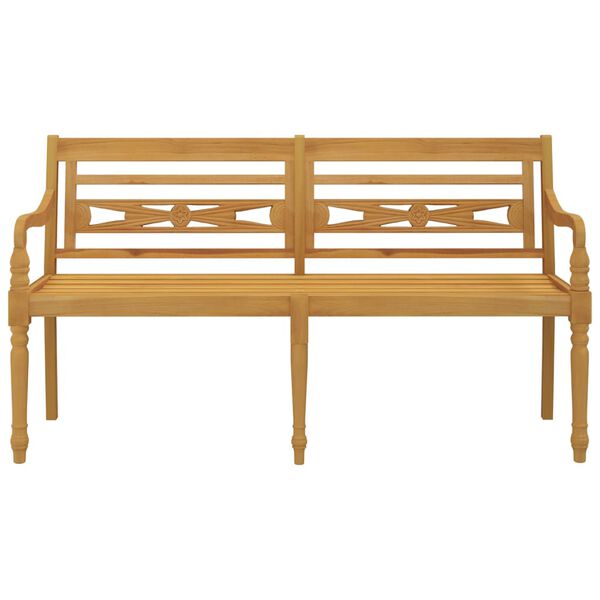 vidaXL Bataviabänk 150 cm massiv teak