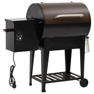 vidaXL Pelletsgrill med hylla svart 94 cm j&auml;rn