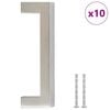 vidaXL Sk&aring;phandtag 10 st silver 96 mm rostfritt st&aring;l